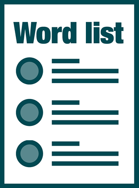 A 'Word list' document.